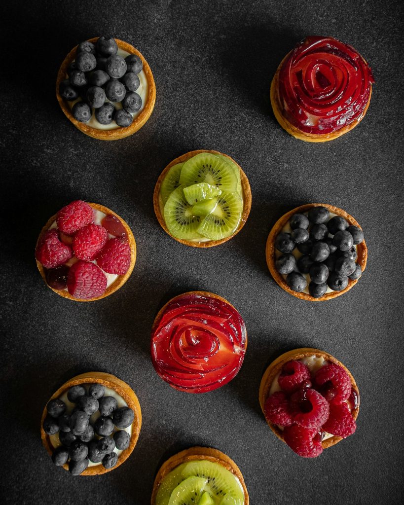 Fresh berry tartlets